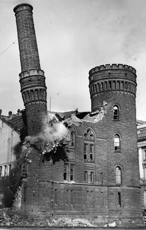 Central Armory demolition in 1965